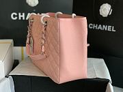 Chanel Shopping Tote Caviar Silver Pink 33x24x13cm - 4