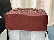 Chanel Shopping Tote Caviar Gold Red Wine 33x24x13cm - 5