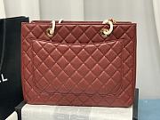 Chanel Shopping Tote Caviar Gold Red Wine 33x24x13cm - 2