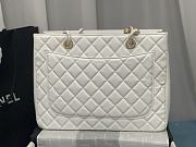 Chanel Shopping Tote Caviar Gold White 33x24x13cm - 5