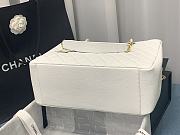 Chanel Shopping Tote Caviar Gold White 33x24x13cm - 4