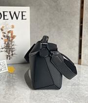 Loewe Small Leather Puzzle Top Handle Bag Black 24x10x14cm - 2