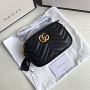 Gucci Marmont Mini Shoulder Bag Black 18x12x6cm - 1