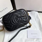 Gucci Marmont Mini Shoulder Bag Black 18x12x6cm - 4