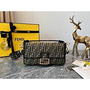 Fendi Baguette Jacquard FF Fabric Bag 27x15x6cm - 1