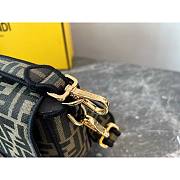 Fendi Baguette Jacquard FF Fabric Bag 27x15x6cm - 5