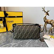 Fendi Baguette Jacquard FF Fabric Bag 27x15x6cm - 3