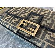 Fendi Baguette Jacquard FF Fabric Bag 27x15x6cm - 2