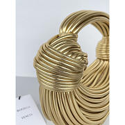 Bottega Veneta Double Knot Handbag Gold 22x15.5x6.5cm - 5
