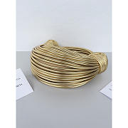 Bottega Veneta Double Knot Handbag Gold 22x15.5x6.5cm - 4