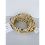 Bottega Veneta Double Knot Handbag Gold 22x15.5x6.5cm - 3