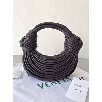 Bottega Veneta Double Knot Handbag Black 22x15.5x6.5cm