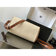 Celine Triomphe Small Boston Bag Fabric And Calfskin Tan 19.5x14x7.5cm - 4