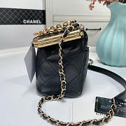 Chanel Magnet Buckle Black Bag 22x15x9cm - 6