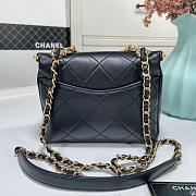 Chanel Magnet Buckle Black Bag 22x15x9cm - 3