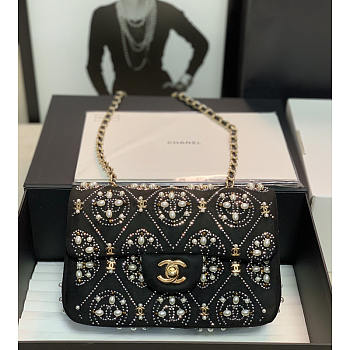 Chanel SS2022 Spring and Summer New Series Chain Black 20x15.5x6cm