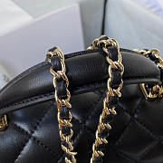 Chanel Mini Handle Lambskin Gold Hardware Black 20cm - 4