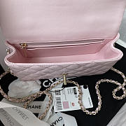 Chanel Top Handle Flap Bag Pink 20x12x6cm - 2