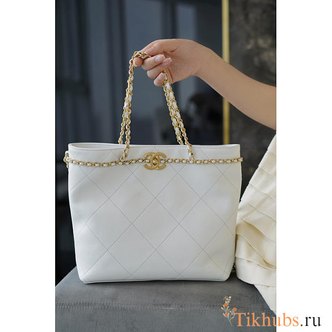 Chanel Tote Small Handbag White 31x24x7cm - 1