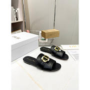 Dior 30 Montaigne Slide Calfskin Black - 1