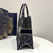 Dior Medium Book Tote Oblique Dark Blue 36.5cm - 5