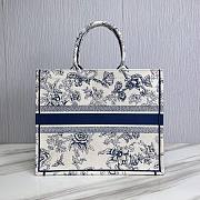 Dior Large Book Tote Blue White 41.5cm - 4