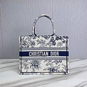 Dior Medium Book Tote Blue White 36.5cm - 1