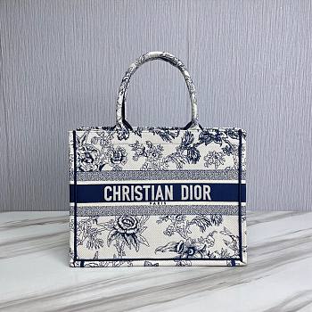 Dior Medium Book Tote Blue White 36.5cm