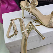 Dior Dway Heeled Sandal Gold-Tone 6.5cm and 10cm - 4