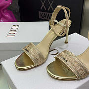 Dior Dway Heeled Sandal Gold-Tone 6.5cm and 10cm - 3