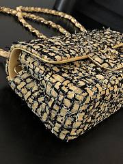Chanel Flap Bag Tweed Quilted Yellow Gold Hardware 20x10x7cm - 5