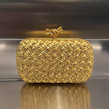 Bottega Veneta Knot Gold 20x12x5.5cm