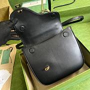 Gucci Equestrian Inspired Shoulder Bag Black 21x20x7cm - 3