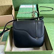 Gucci Equestrian Inspired Shoulder Bag Black 21x20x7cm - 2