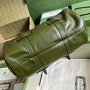 Gucci Small Duffle Bag With Tonal Double G Green 28.5x16x16cm - 4