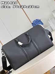 Louis Vuitton LV Keepall Bandoulière 50 Black 50 x 29 x 23 cm - 6