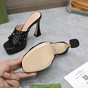 Gucci Women's Heeled Slide Sandal Black 15cm - 3