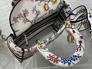 Dior Medium Lady D-Lite White Multicolor Petites Fleurs 24 x 20 x 11 cm - 5