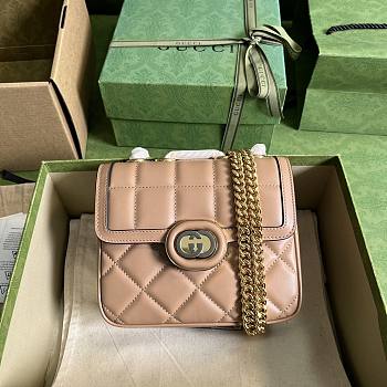 Gucci Deco Mini Shoulder Bag Rose Beige 18x14.5x8cm