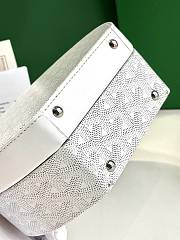 Goyard Alto Hatbox Trunk Bag White 18x7x16.5 - 3