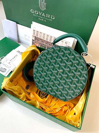 Goyard Alto Hatbox Trunk Bag Green 18x7x16.5