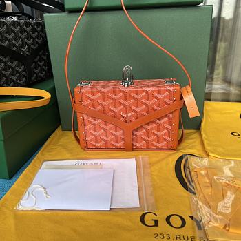 Goyard Menaudiere Trunk Orange Bag 17x11.5x5.5cm