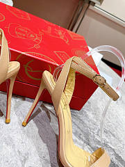 Christian Louboutin Queen Ankle Strap Sandal Beige Heel 10cm - 4