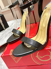 Christian Louboutin Queen Ankle Strap Sandal Black Heel 10cm - 5