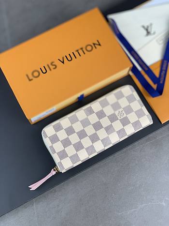 Louis Vuitton LV Clemence Wallet White 19.5x9x11.5cm