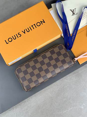 Louis Vuitton LV Clemence Wallet Damier Rose 19.5x9x11.5cm