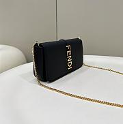 Fendi Fendigraphy Wallet On Chain Black 21.5x14.5x11cm - 2