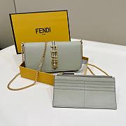 Fendi Fendigraphy Wallet On Chain Green 21.5x14.5x11cm - 1