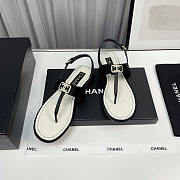 Chanel Satin Metal & Strass Sandals Black - 1