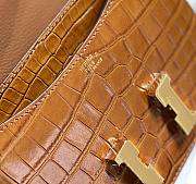 Hermes Constance Crocodile Brown Gold 18x15x4cm - 4